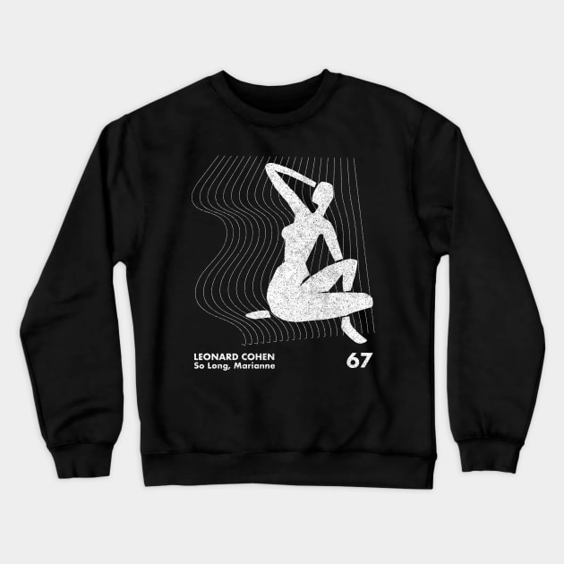 Leonard Cohen / Minimalist Artwork Design Crewneck Sweatshirt by saudade